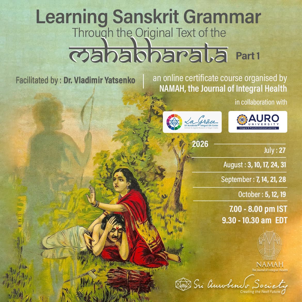 Learning Sanskrit Grammar Through the Original Text of the Mahabharata Part 1
